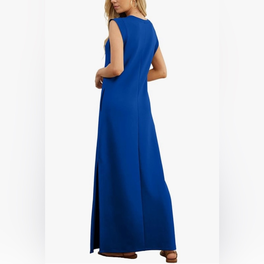 GRECERELLE Casual/Beach/Night Long Maxi Dress with Pockets. Medium NWT - Picture 3 of 3